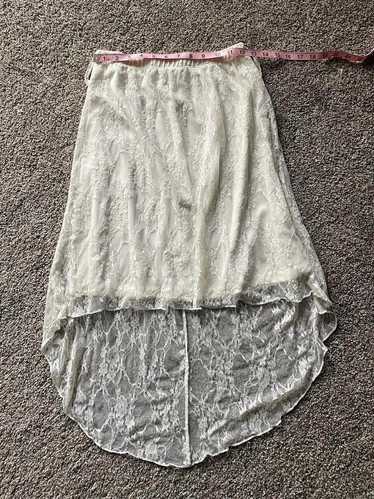 Vintage Women's Lace Skirt - White/Cream - XS – G… - image 1