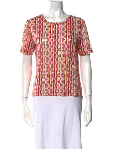 MISSONI 売れ筋商品|||ミッソーニ Tシャツ トップス レディース T-shirts Red 新品タグ付き】 MISSONI ミッソーニ プリントTシャツ イタリア製