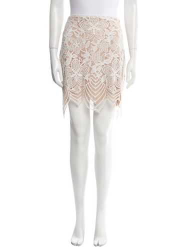 For Love & Lemons Nylon Skirt Neutrals & White La… - image 1