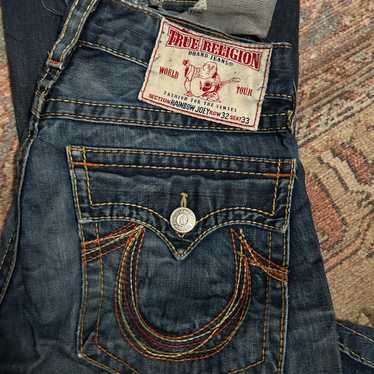 TRUE RELIGION Men's Rainbow Billy Vintage Wash Denim Jeans