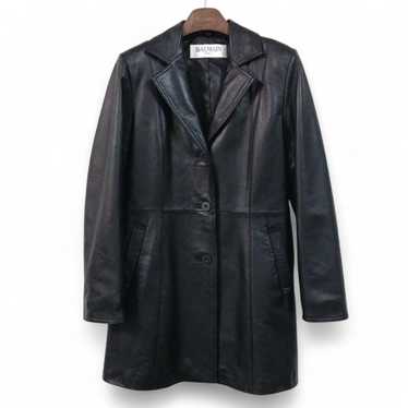 ジャケット・アウター PIERRE BALMAIN old leather coat black M Pierre Balmain Leather Jacket - Size 50 FR