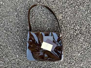 Vintage 1998 Prada Enamel Leather Handbag Designer Purse