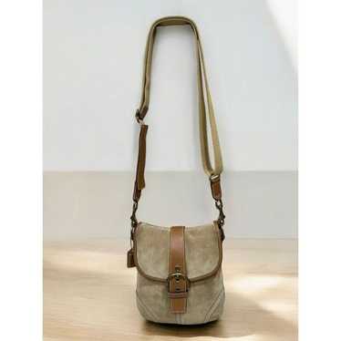 Vintage 00's COACH Beige Suede Soho Hobo Shoulder Bag, Style