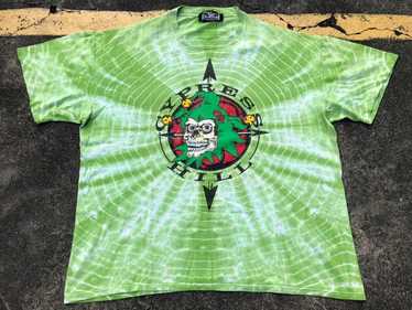 VTG Cypress Hill Tie Dye Smoking Clown Skull T-Shirt - Gem