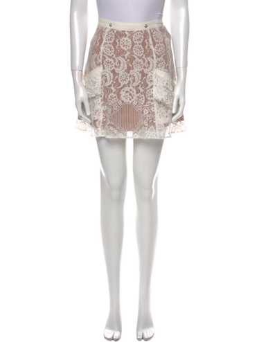For Love & Lemons Lace Skirt Neutrals & White Lac… - image 1