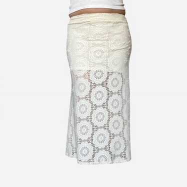 Vintage Women's Skirt - Cream/White - L – Vintage… - image 1