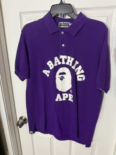 A Bathing Ape classic BAPE STA polo shirt grey × White Used
