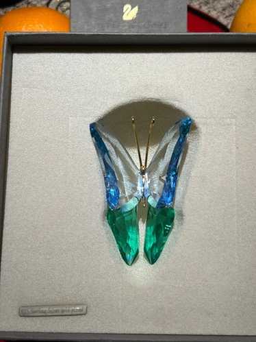 SWAROVSKI/ダニエルスワロフスキー/蝶/バタフライ/ブローチ/グリーン Swarovski butterfly brooch - Gem