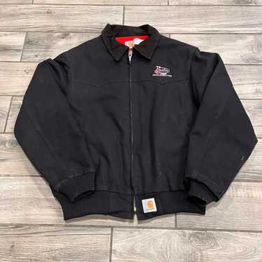 Vintage Black Carhartt Red Lined 90's Santa Fe Bomber Jacket