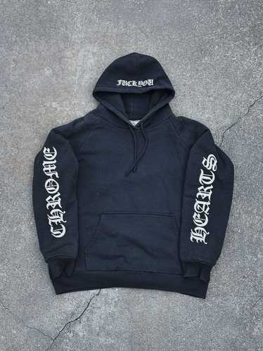 ampレア　ビンテージChrome Hearts ブラックパーカー CHROME HEARTS クロムハーツ（原本無） ダガージップ CHプラス