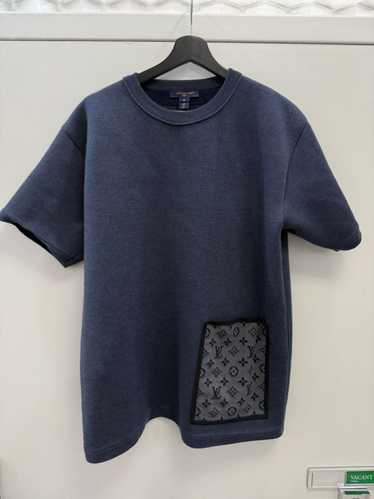 【ルイヴィトン・Louis Vuitton 】 Pocket Knit T-Shirt Dress Louis Vuitton Navy Blue Monogram Pocket Knit T-Shirt Dress L