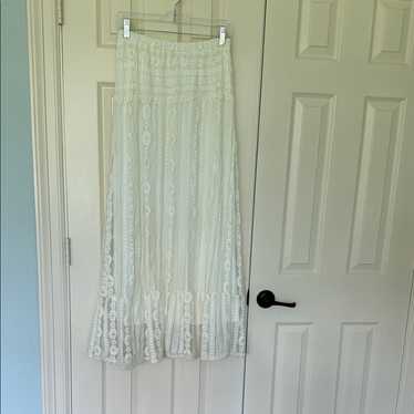 Painted Threads Elegant White Lace Skirt - image 1