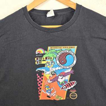 90s Hanes スヌーピー MetLife コットンTシャツ 黒 フェード M