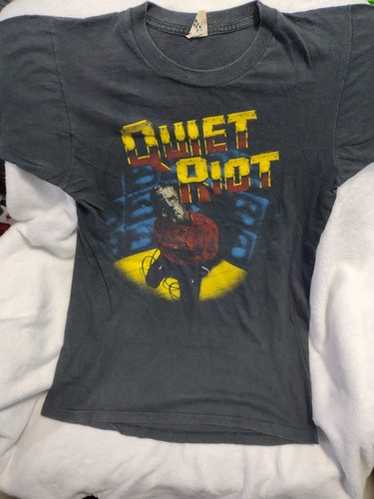 Quiet Riot tour t-shirt, vintage rare black white rag… - Gem