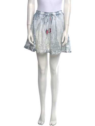 LoveShackFancy Skirt White Lace Pattern Elasticiz… - image 1