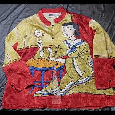 Geisha 100% silk blouse - Gem