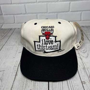 Vintage Chicago Bulls Big Logo Hat NBA AJD Snapback Cap