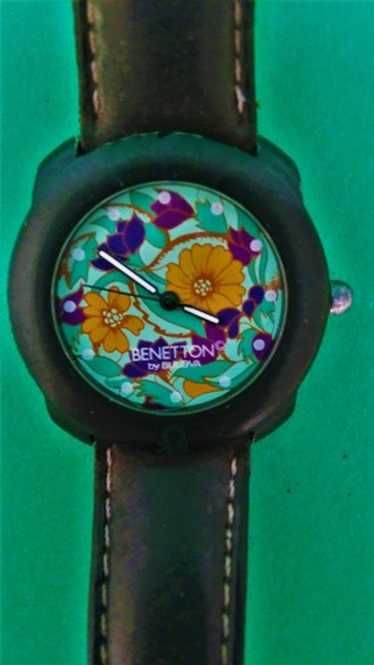 希少 80's フランス製 ヴィンテージ Benetton Bulova 置時計 Benetton by Bulova Vintage Quartz Fashion Watch - Retro