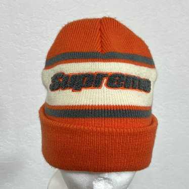 Supreme Chenille Stripe Beanie (FW19) - $36