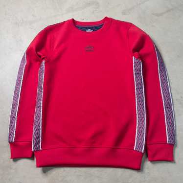 【UMBRO】 ★ Vintage Pop Round Neck Sweat Shirt ★ Loose Fit Vintage UMBRO Sweatshirt big logo purple jumper Size M 90s