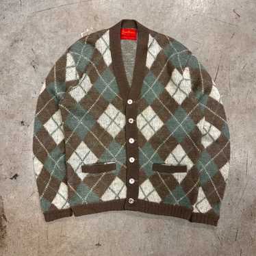 トップス 60s janzen argyle mohair cardigan 60s Janzen argyle mohair cardigan