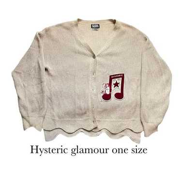 トップス Hysteric Glamour Patterned Knit Cardigan Hysteric Glamour “Bulldog” Knit Cardigan | neverlandsupply