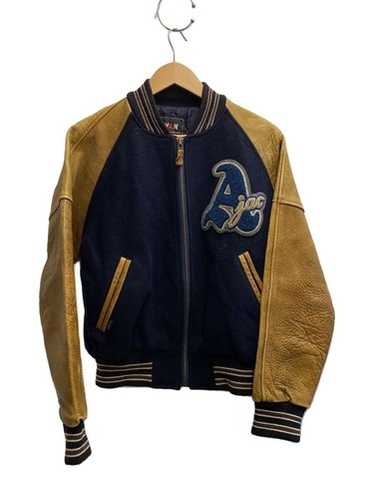 ジャケット・アウター 80s usmade Sleeve leather stadium jumper Kansai Yamamoto 80s Staff Leather Sleeve Stadium Jacket – HUIBEN