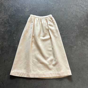 Vintage Women's Maxi Skirt - Cream/White - S – Cr… - image 1