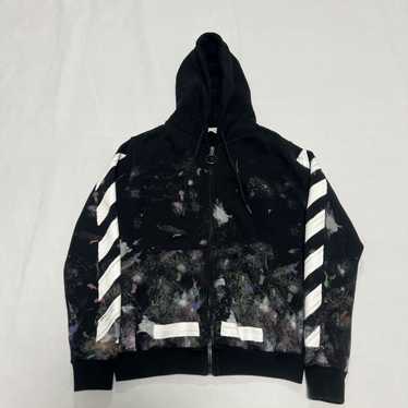 トップス OFF-WHITE Diag Galaxy Over zip Hoodie Buy Off-White Diag Galaxy Brushed Over Hoodie 'Black
