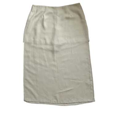 Preloved Women's Skirt - Cream/Tan - L – Vintage … - image 1