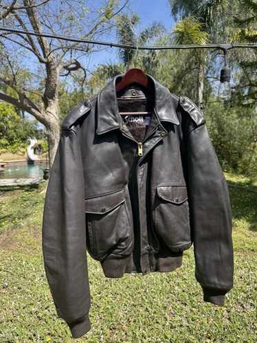 【本革】80s Schott USA製 type A-２（46） Schott a-2 type/flight jacket/46/leather/brw/pock… - Gem