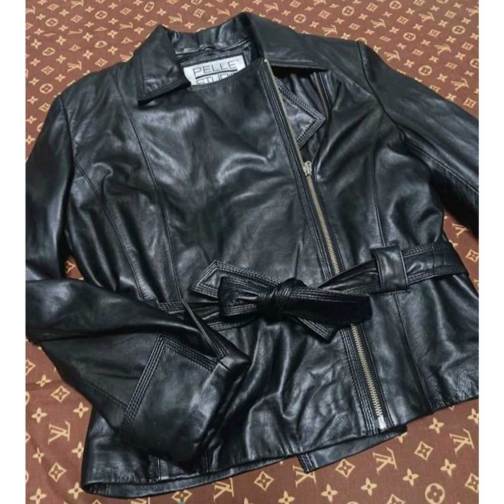 Wilsons Leather Wilsons BLACK Leather Jacket Womens M Pelle Studio