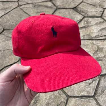 【希少レア】90s Ralph Lauren Red Cap Polo Sport Ralph Lauren Vintage 90s Rare Red Dad Hat Cap
