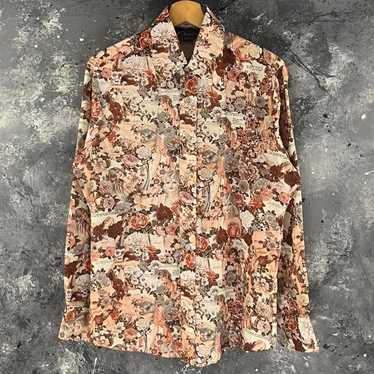 Playboy Men's Shirt - Tan/Cream - M – Vintage Pla… - image 1