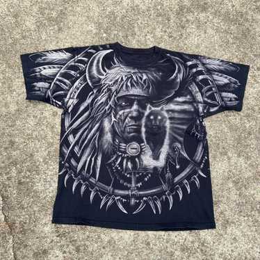 90s Kreator Liquid Blue シングルステッチ USA製 Liquid blue aop native - Gem