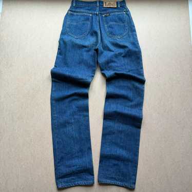 1960s LEE RIDERS 101 B INDIGO DENIM JEANS WAIST TAG