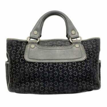 バッグ CELINE C MACADAM LEATHER BOOGIE HAND BAG CELINE Vintage C Macadam Hand bag Black Boogie Bag Canvas