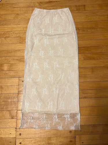 Women's Skirt - Cream/White - S – Cream and white… - image 1