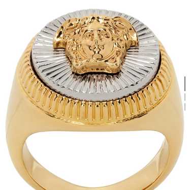 アクセサリー vintage Versace gold ring #8.5 Vintage Versace Mother of Pearl Medusa Head Ring – RSTKD Vintage