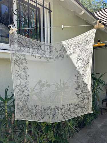 VINTAGE 1950’s Silk Chiffon Handkerchief Scarf - image 1