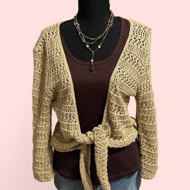 トップス vintage brown faded cardigan Free People Sepia Plaid Jacquard Oversized Cardigan in