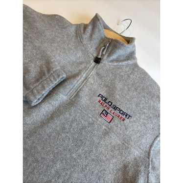 Vintage 90s Polo Sport Men's Medium Full Zip Logo Lined Hood