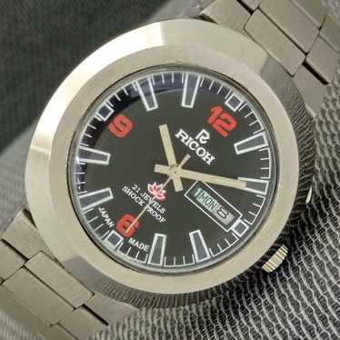 Vtg Timex Q 1970's Men's Watch Marlin Mercury Deep Blue