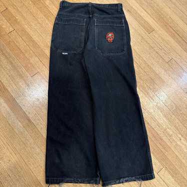 W38 90s PNBNATION ブラックデニム　デッドストック  JNCO デッドストック PNB NATION ピーエヌビーネイション デニム