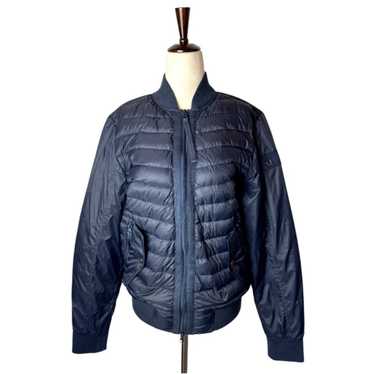 True Religion スリム パファー ジャケット Vintage Rare Buddha Gray and Cream Cashmere Hooded Jacket Sz