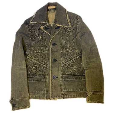 ジャケット・アウター 90s miumiu archive denim military jacket MIU MIU Denim Jacket Vintage Archive Cotton Polyester Men's