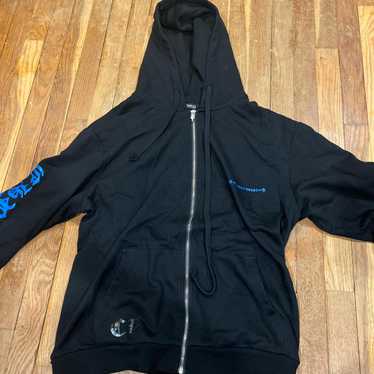 トップス CHROME HEARTS HOODIE NAVY Chrome Hearts Dark Navy Zip Up Hoodie at SHENGLI ROAD MARKET