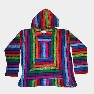 Vintage Mexican Drug Rug Hoodie - Gem
