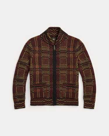 新品 RRL Valero Jacquard Trucker ジャケット S RRL Valero Denim Jacquard Trucker Jacket - Indigo/Yellow/Tan