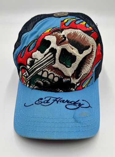 レア物 90s Ed Hardy Christian Audigier キャップ Vintage Ed Hardy Christian Audigier Trucker Hat Rare New